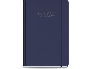 Ημερολόγιο ημερήσιο The Writing Fields All Times 320 17x24cm 2024 ημιεύκαμπτo εξώφυλλο από ματ δερματίνη μπλε